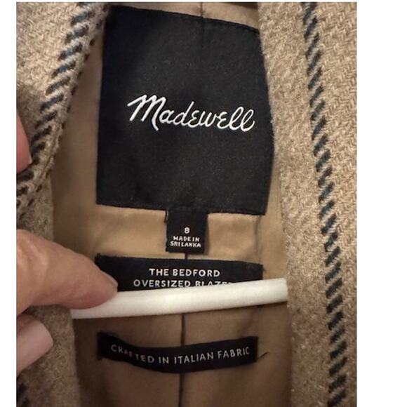 NWOT Madewell The Bedford Oversized Blazer 8 - Picture 6 of 7